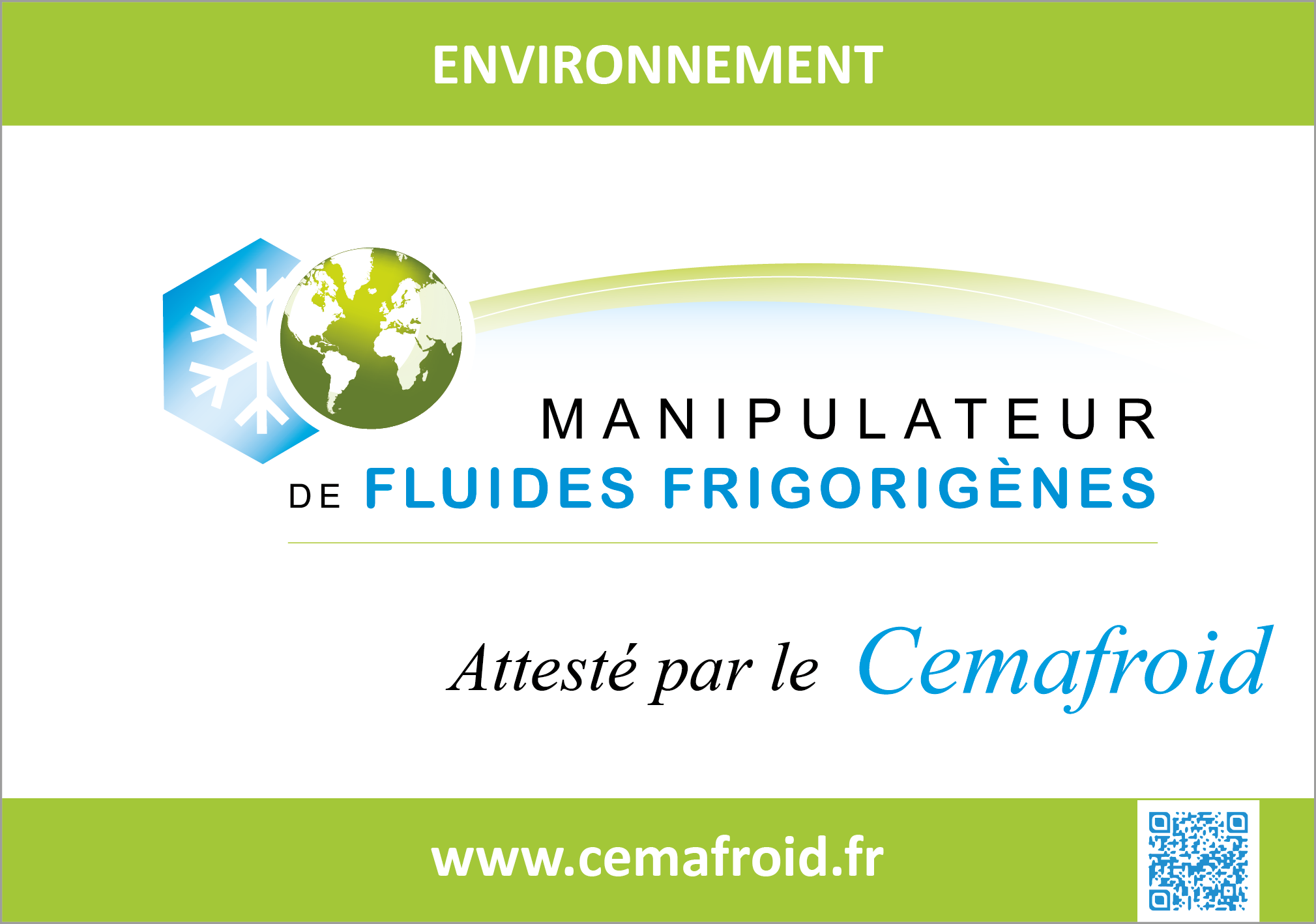 Attestation capacité fluides frigorigènes – MCPE